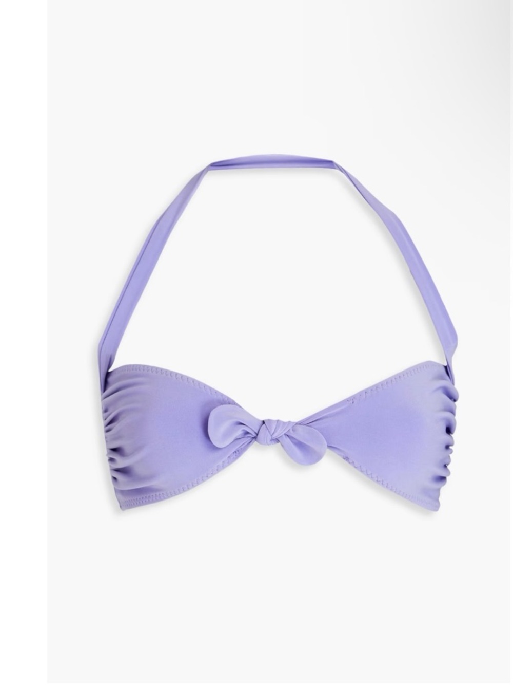 Norma Kamali Ty Tie front bra bikini swim suit top Lilac purple NEW NWT Sz small - Picture 2 of 6